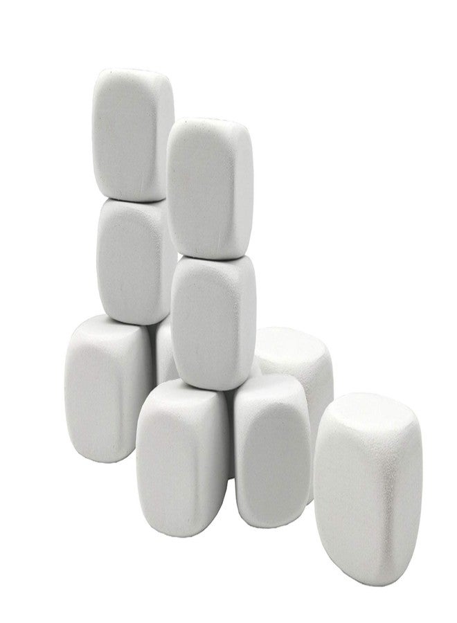 Qidiwin White EVA Foam Dices for Kids Graffiti-Building Blocks,Creative Painting, Party Supplies, 1.96 inchs, 12PCS - Image 1